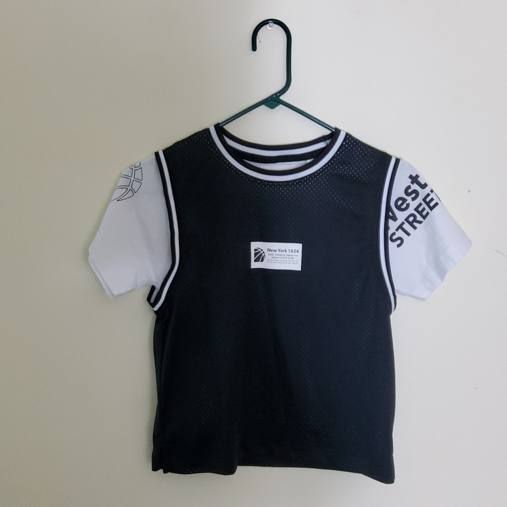 Zara Layered Black/White West Street  Jersy Size 6-7